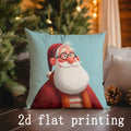 Axyaa Santa & Winter Themed Cushion Covers for Sofa, Bedroom, Car - Pattern Pillow Cover