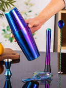 Axyaa Rainbow Boston Shaker Cocktail Bar Set Mixed Drink Martini Tools