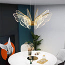 Axyaa Lotus Leaf Chandelier: Elegant LED Butterfly Lamp for Dining Room and Bedroom