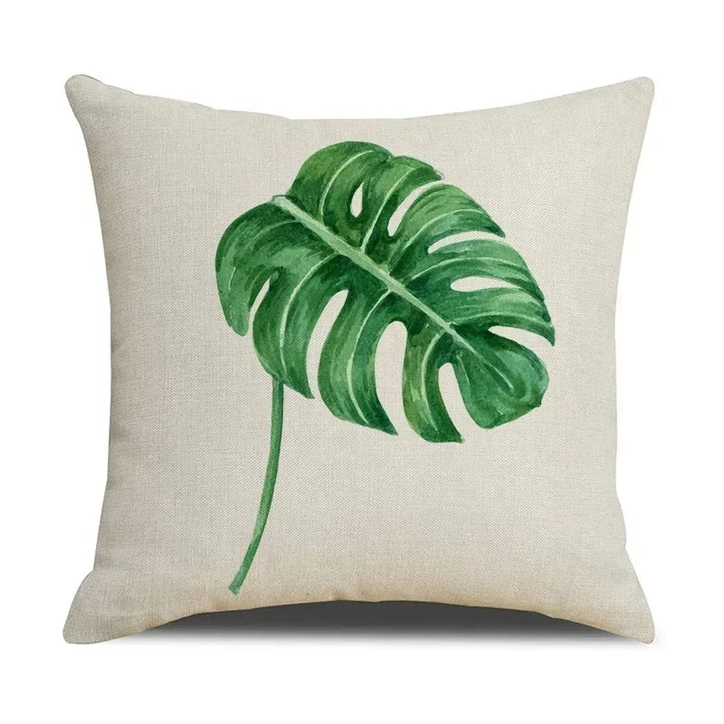 Axyaa Botanical Linen Pillowcase - Ins Style Home Decor - 45CM