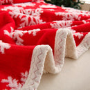 Axyaa Christmas Snowflake Double Layer Fleece Blanket: Thick & Cozy Sofa Bed Throw