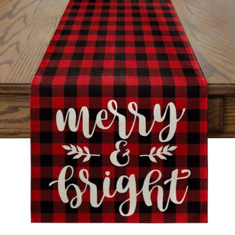 Christmas Tree Printed Table Runner by Axyaa: Festive Home Party Decor