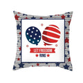 Axyaa LOVE USA Patriotic Letters Decorative Cushion Cover - Cartoon Style Home Decor Pillowcase