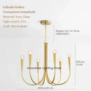 Axyaa French Style Black Golden Iron Chandelier Pendant Lights