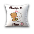 Axyaa 45x45 Cushion Cover, Cute Square Pillowcase, Birthday Wedding Gift