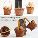 Axyaa Handwoven Bread Storage Basket with 5 Styles, Breathable Fruit Tray, Sundries Organizer
