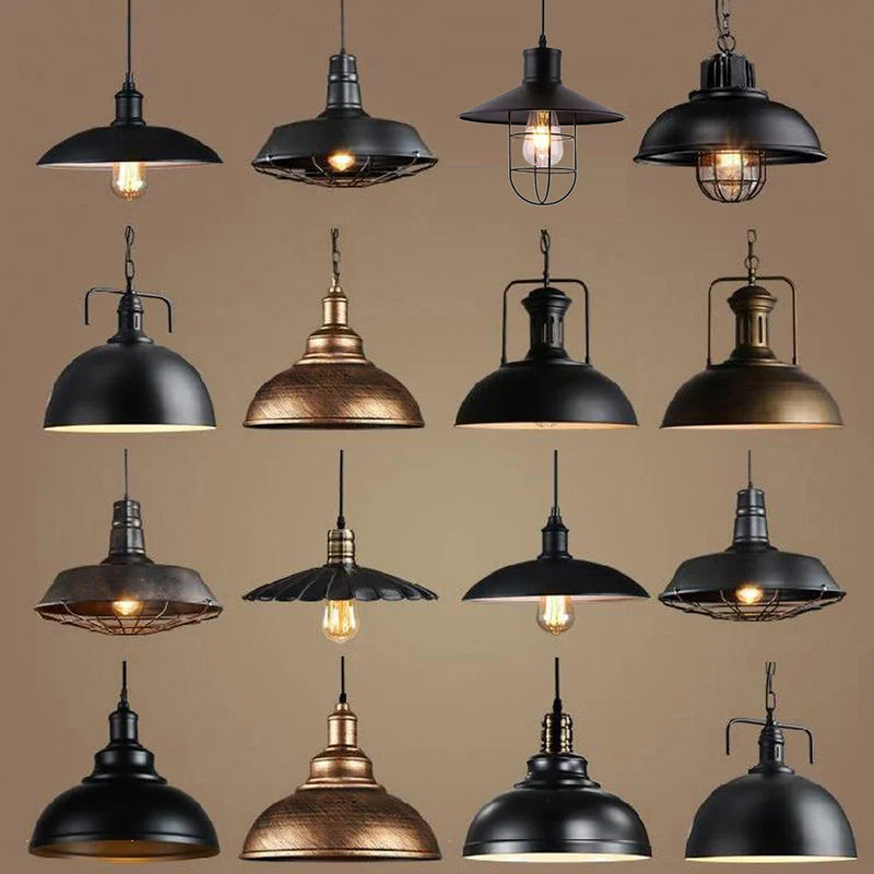 Axya Retro Loft Chandelier Pendant Lamp E27 Industrial Hanging Lights LED Edison Home Lighting