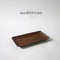 Axyaa Black Walnut Rectangular Fruit Tray for Tea Room and Coffee Shop Service