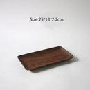 Axyaa Black Walnut Rectangular Fruit Tray for Tea Room and Coffee Shop Service