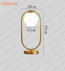 Axyaa Frosted Glass Ball Table Lamp Gold Silver Brass Black Study Bedroom Lighting