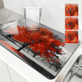 Maple Park Meadow Drying Mat by Axyaa: Non-Slip Absorbent Tableware Mat