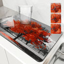 Maple Park Meadow Drying Mat by Axyaa: Non-Slip Absorbent Tableware Mat