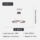 Axyaa Modern Black 3 Rings LED Chandelier for Living Room, Bedroom & Restaurant