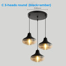 Axyaa Glass & Metal Pendant Light: Adjustable Vintage Ceiling Fixture