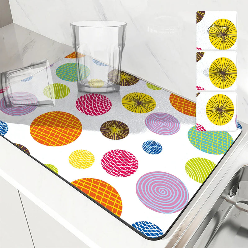 Axyaa Geometric Pop Star Absorbent Drying Mat