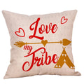 Axyaa Sweet Love Linen Cushion Cover 45x45cm Throw Pillow Case