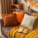 Axyaa Halloween Pumpkin Plush Pillowcase Double-Sided Cushion Cover - 50x50cm