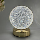 Axyaa Crystal Moon Lamp: Touch Dimming LED Night Light for Girls' Room