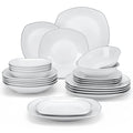 Axyaa ELISA Porcelain Plates Set for 12/24 - Service for 12/24.