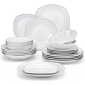 Axyaa ELISA Porcelain Plates Set for 12/24 Person