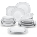 Axyaa ELISA Porcelain Plates Set for 12/24 Person