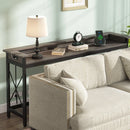 Axyaa Extra Long Sofa Table with Outlets and USB Ports
