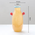 Axyaa Glass Vase with Candy Handle for Home Decoration