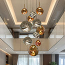 Axyaa Pendant Chandelier: LED Ceiling Lamp for Bedroom, Living Room Decor