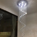 Axyaa Modern LED Spiral Crystal Chandelier for Living Room and Bedroom
