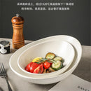 Axyaa Oblique Ceramic Bowl: Large Dessert Fruit Salad Bowl for Hotel and Restaurant Tableware
