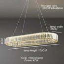 Axyaa Luxury Crystal LED Chandelier for Home & Hotel Decor with Remote Control