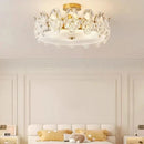 Cream French Ceiling Lamp for Romantic Rooms by Axyaa