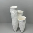 Axyaa Triangular Ceramic Coral Reef Vase - Abstract Handicraft Desktop Storage & Home Decor