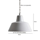 Axyaa Ceramic LED Pendant Lights: Modern Black White Nordic Hanging Lamp