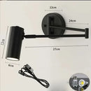 Axyaa Nordic Rocking Arm Telescopic LED Wall Lamp for Bedroom & Living Room
