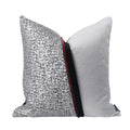 Axyaa Silver Red Stitching Villa Pillow Set for Hotel Living & Bedroom Decor