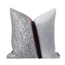 Axyaa Silver Red Stitching Villa Pillow Set for Hotel Living & Bedroom Decor