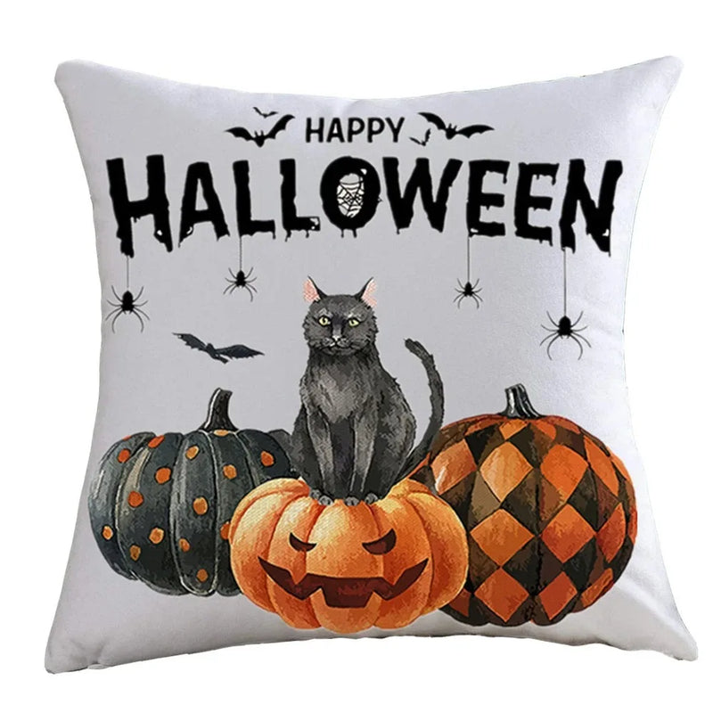 Axyaa Spooky Pumpkin Bat Pillowcase for Home Sofa Cushion Decor