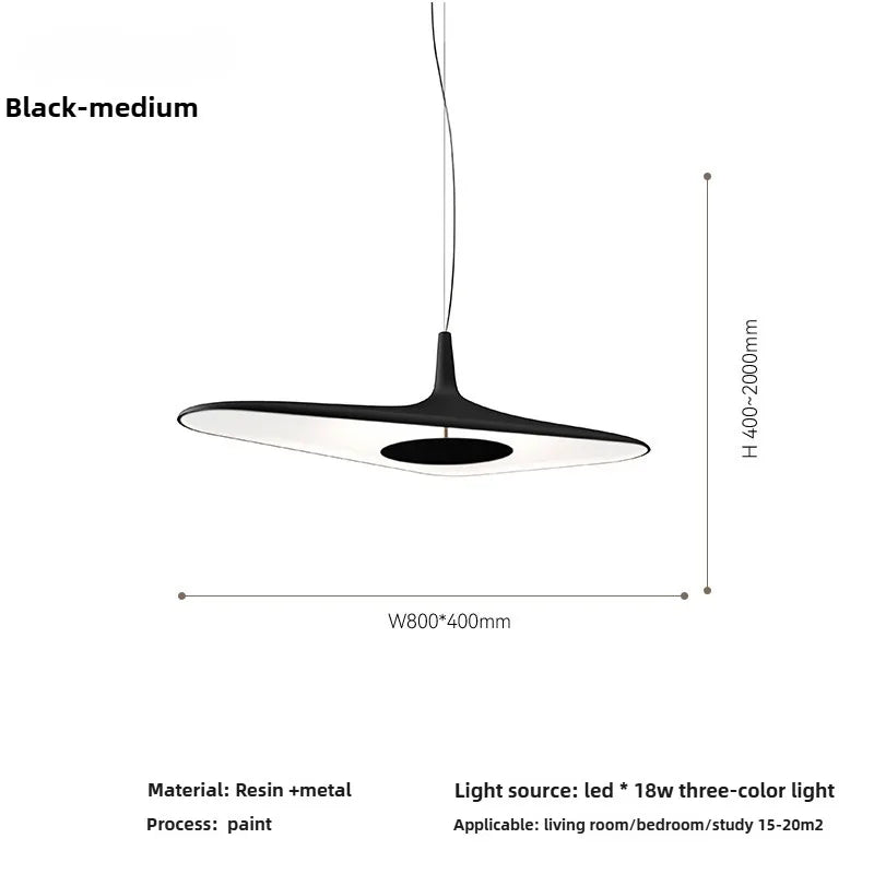 Axyaa Nordic LED Pendant Lamp for Dining Room, Modern Resin Suspend Light