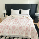 Axyaa Double Layer Geometric Jacquard Fleece Blanket: Thick & Warm Sofa Throw for Autumn/Winter
