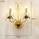 Axyaa Crystal Wall Lamp: Romantic European-Style LED Lighting for Bedroom and Living Room