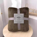 Axyaa Beige Coral Fleece Blanket - Soft, Warm Bedspread & Sofa Cover