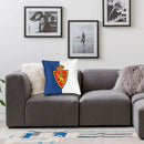 Axyaa Decorative Shield Pillowcase - Creative Zip Throw Cushion Cover for Room