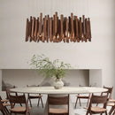 Axyaa Solid Wood LED Pendant Light for Living Room, Study Room Indoor Decor
