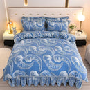 Axyaa Winter Fleece Bedding Set - Double-Sided Coral Fleece Quilt Cover & Flannel Sheet