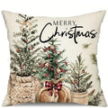 Merry Christmas Pillowcase by Axyaa for Home Living Room Sofa Decor