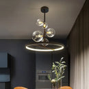 Axyaa Glass Bubble LED Chandelier for Modern Nordic Luxury Decor
