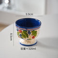 Axyaa Ceramic High-Footed Breakfast Bowl with Lid & Snack Plate