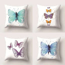 Colorful Watercolor Butterflies Pillow Cover by Axyaa