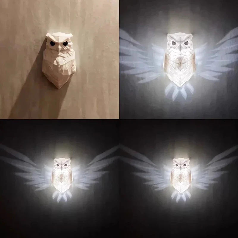 Axya 3D Print Resin Anime Owl Eagle Wall Lamp Night Light